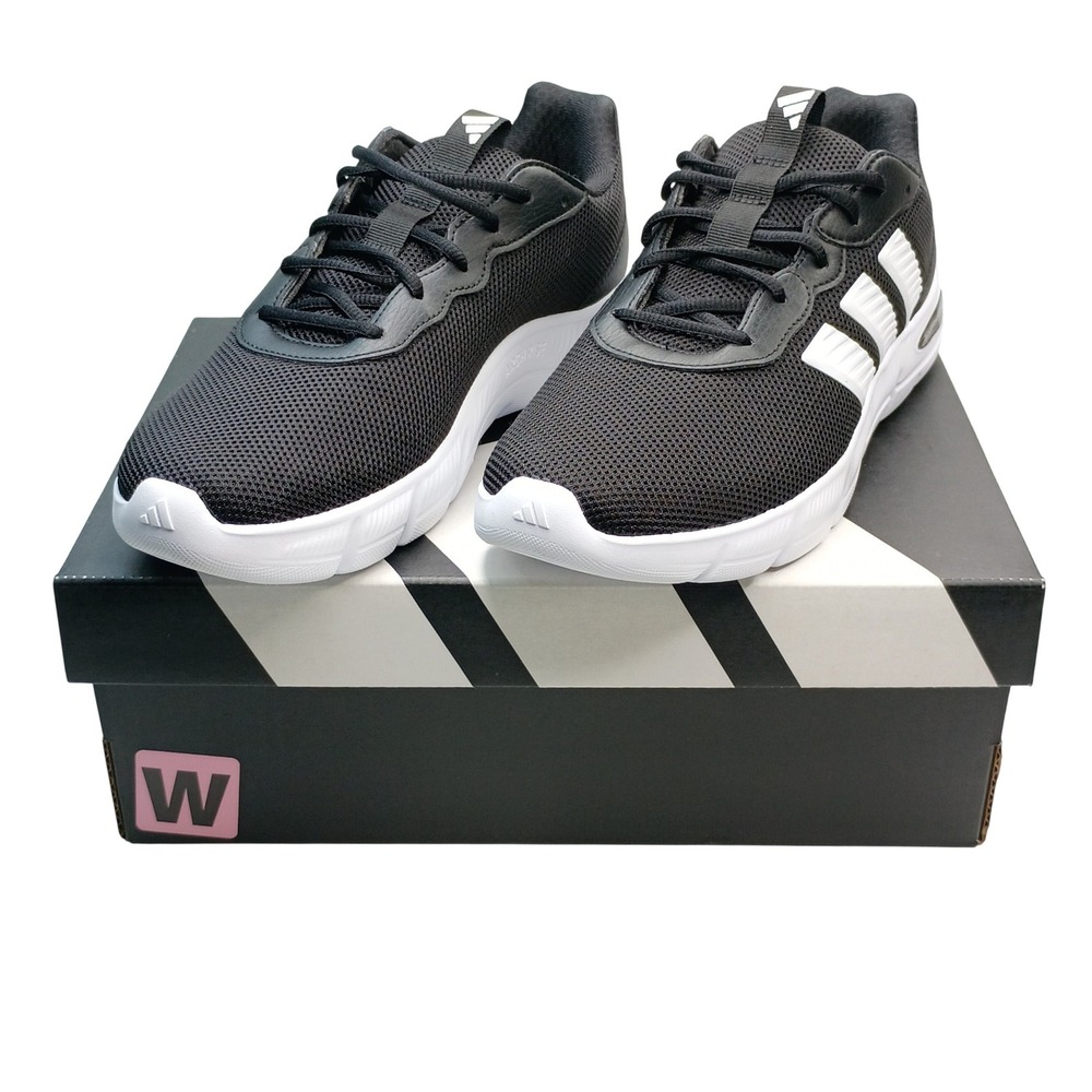 Adidas Cloudfoam Flex Laces Women Size 10 Black White HQ4960 Running Shoes